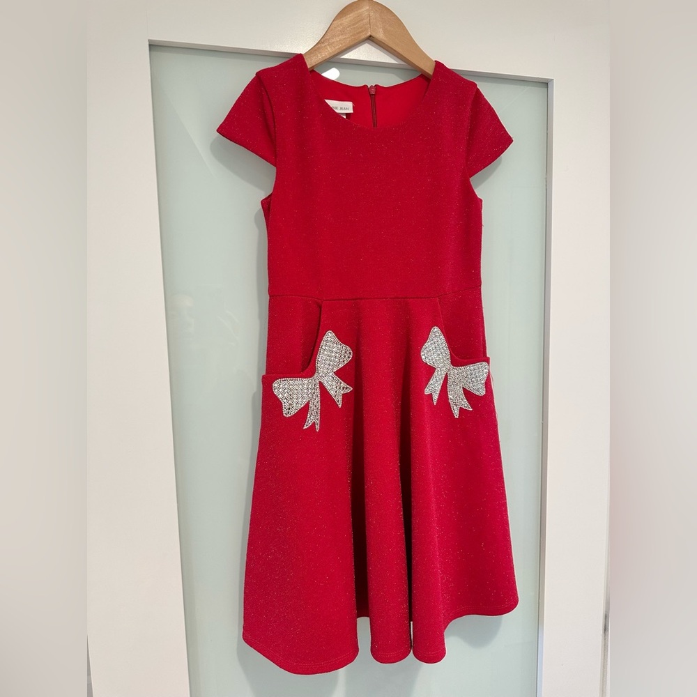 Red dress with Silver Bow Accents ❤️✨